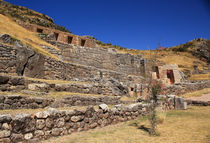 Inkamauern in Peru mit Nationalblume von Mellieha Zacharias