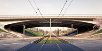 Brücke an der Messe Leipzig von Roland Hemmpel