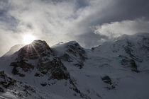 Sun and clouds on Piz Palu by Frank Tschöpe