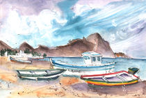 Boats In Las Negras In Cabo De Gata 01 von Miki de Goodaboom