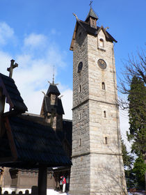 Glockenturm zur Stabkirche Wang von Sabine Radtke
