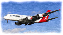 Qantas Airbus A380 Art by David Pyatt