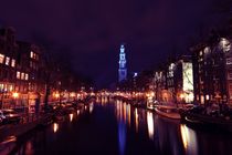 Westerkerk in Amsterdam Netherlands by night von nilaya