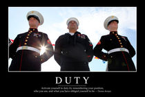 Duty Motivational Poster von Stocktrek Images