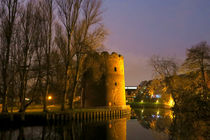 Cow Tower at Night, Norwich, England by Vincent J. Newman