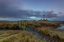 Leuchtturm Westerhever an der Nordsee von Dennis Stracke