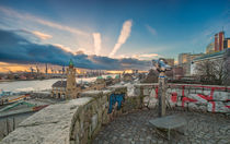 Blick vom Stintfang Hamburg Hafen Landungsbrücken by Dennis Stracke