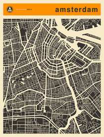 AMSTERDAM MAP von jazzberryblue