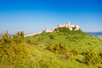 The ruined Spiš Castle in Slovakia on a sunny day by Sara Winter