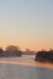 Bremen : Morgennebel an der Weser von Torsten Krüger