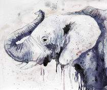 Elephant, watercolor, nature, animals von Luba Ost