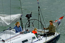 Close-up of Yacht Approaching Lymington by Rod Johnson