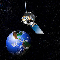 Artist's concept of the GOES-N spacecraft. von Stocktrek Images