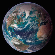 A full view of Earth showing global data. von Stocktrek Images