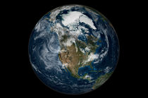 Full Earth showing North America. by Stocktrek Images