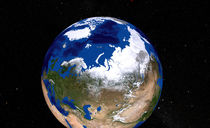 View of Earth showing the Arctic region. von Stocktrek Images
