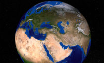 Earth showing the Middle East. von Stocktrek Images