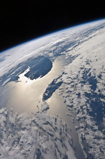 View of the Gaspe Peninsula and Anticosti Island by Stocktrek Images