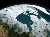 Hudson Bay sea ice on November 14, 2005. von Stocktrek Images