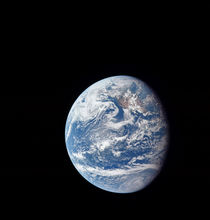 Planet Earth taken by the Apollo 11 crew. by Stocktrek Images
