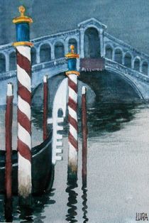 Rialtobrücke Venedig von lura-art
