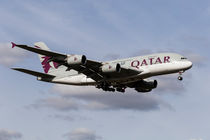 Qatar Airlines Airbus A380 by David Pyatt