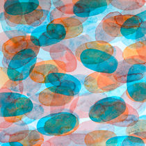 Orange Blue Red Ovals by Heidi  Capitaine