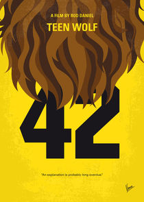 No607 My Teen Wolf minimal movie poster by chungkong