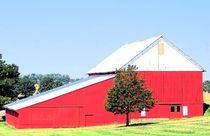 Textured - Red Barn von Gena Weiser