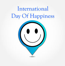 Placement showing a smiley symbolizing the International Day of Happiness- Commemorative Day March 20  von Shawlin I