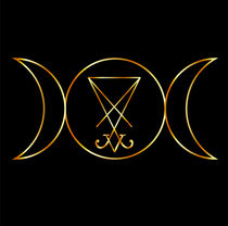 Wiccan symbol, Triple Goddess with sigil of Lucifer  by Shawlin I