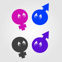 Gender symbols with eyes  by Shawlin I