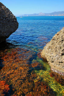 View of the sea from the rocks by Yuri Hope