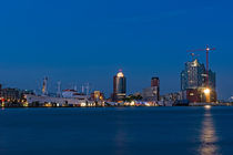 Hamburg Hafen bei Nacht von Borg Enders