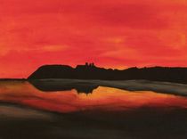 Sunset Over Llansteffan by Pauline Thomas