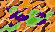 brown purple and green camouflage painting von timla