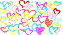 colorful heart background by timla