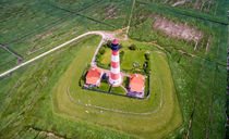 Westerhever Luftaufnahme Leuchtturm by Dennis Stracke