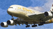 Emirates A380 Airbus Oil von David Pyatt