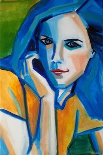 Portrait Bleu von Thomas Florent