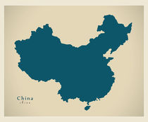 China Modern Map by Ingo Menhard