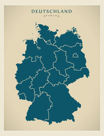 Germany Modern Map by Ingo Menhard