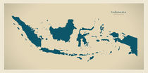 Indonesia Modern Map by Ingo Menhard