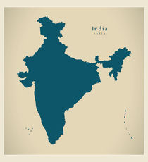 India Modern Map by Ingo Menhard