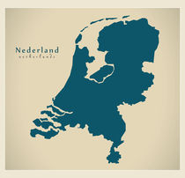 Netherlands Modern Map von Ingo Menhard