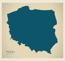 Poland Modern Map by Ingo Menhard