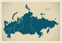 Russia Modern Map von Ingo Menhard