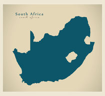 South Africa Modern Map by Ingo Menhard