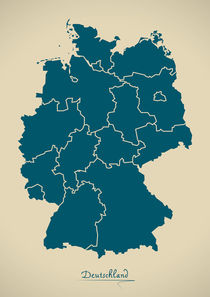  Germany Map Artwork von Ingo Menhard