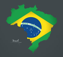 Brazil Map Artwork Special Edition von Ingo Menhard